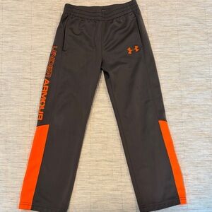Under Armour Kids' Charcoal and Bright Orange Joggers. Sz 6.